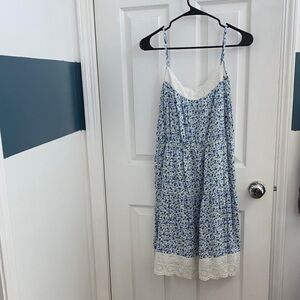 Floral Blue and White Sundress